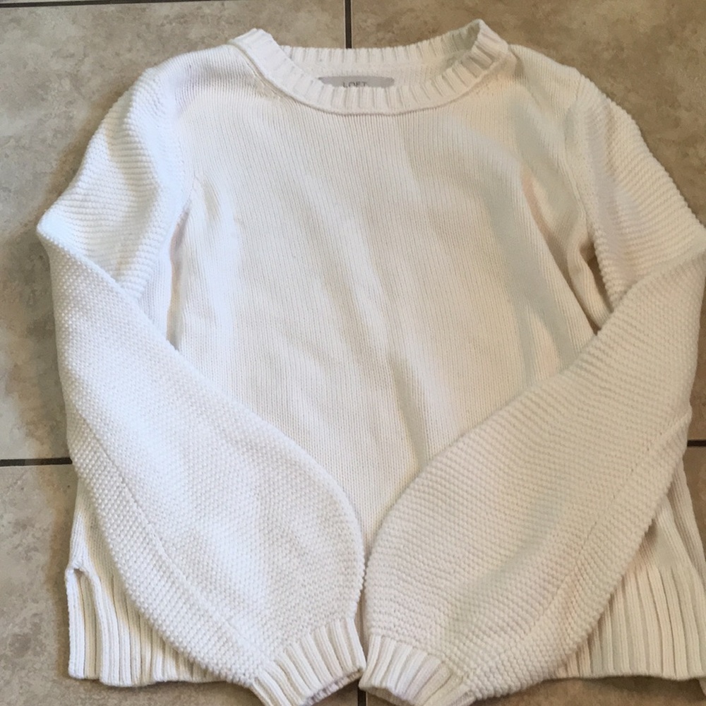 Loft White Sweater